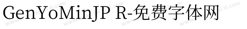 GenYoMinJP R字体转换